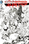 Cover Thumbnail for Justice League (2011 series) #47 [Harley's Little Black Book Jim Lee Black and White Cover]
