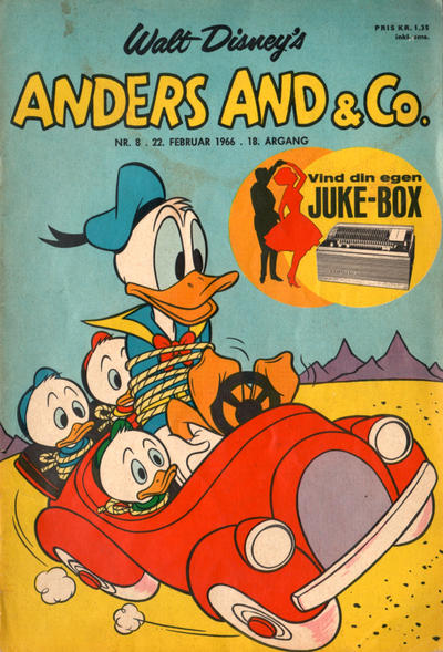 Cover for Anders And & Co. (Egmont, 1949 series) #8/1966