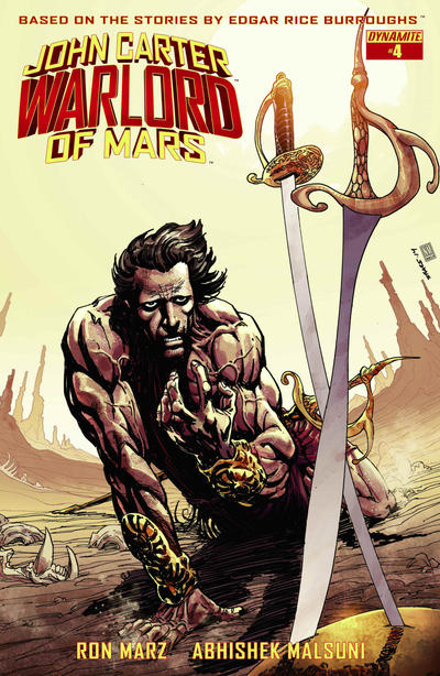 Cover for John Carter, Warlord of Mars (Dynamite Entertainment, 2014 series) #4 [Cover B - Bart Sears Variant]