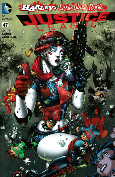 Cover for Justice League (DC, 2011 series) #47 [Harley's Little Black Book Jim Lee Color Cover]