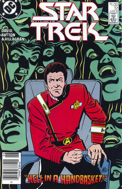 Cover for Star Trek (DC, 1984 series) #51 [Newsstand]