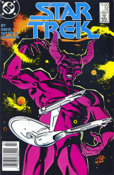 Cover for Star Trek (DC, 1984 series) #52 [Newsstand]