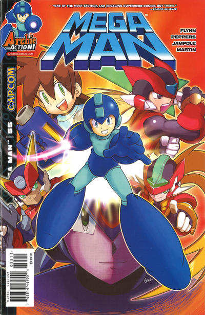 Cover for Mega Man (Archie, 2011 series) #55 [Cover A Patrick Spaziante]