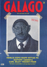Cover Thumbnail for Galago (Atlantic Förlags AB; Tago, 1980 series) #2/1992 (34)