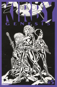 Cover Thumbnail for Kirby: Genesis (Dynamite Entertainment, 2011 series) #5 [Black & White Retailer Incentive by Ryan Sook]