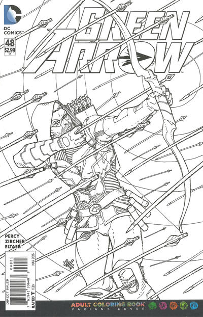 Cover for Green Arrow (DC, 2011 series) #48 [Adult Coloring Book Cover]
