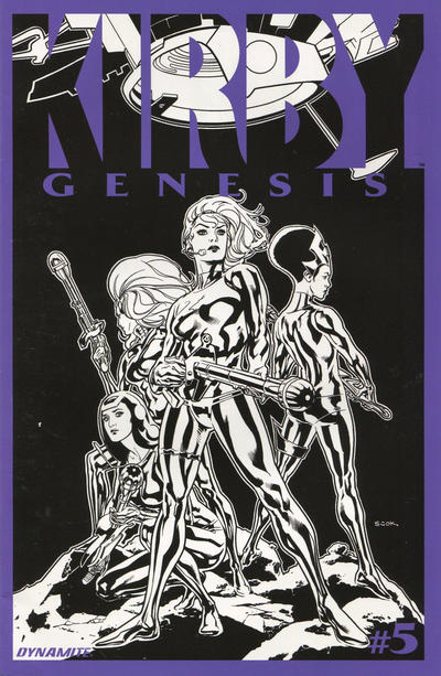Cover for Kirby: Genesis (Dynamite Entertainment, 2011 series) #5 [Black & White Retailer Incentive by Ryan Sook]