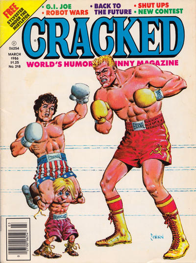Cover for Cracked (Globe Communications, 1985 series) #218