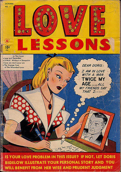 Cover for Love Lessons (Harvey, 1949 series) #1 [Non-metallic logo cover]