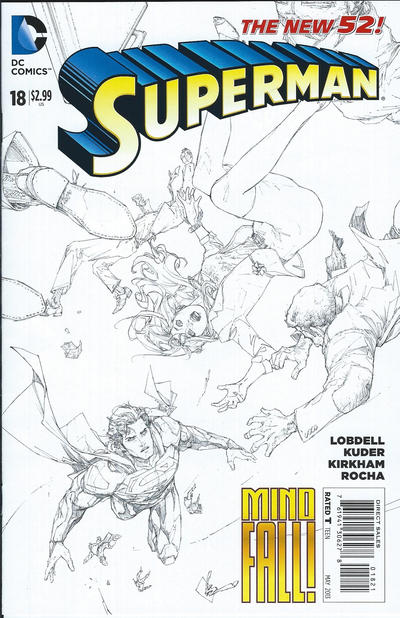 Cover for Superman (DC, 2011 series) #18 [Kenneth Rocafort Sketch Cover]