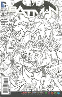 Cover for Batman (DC, 2011 series) #48 [Adult Coloring Book Cover]
