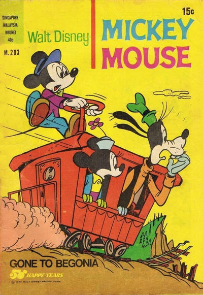 Cover for Walt Disney's Mickey Mouse (W. G. Publications; Wogan Publications, 1956 series) #203