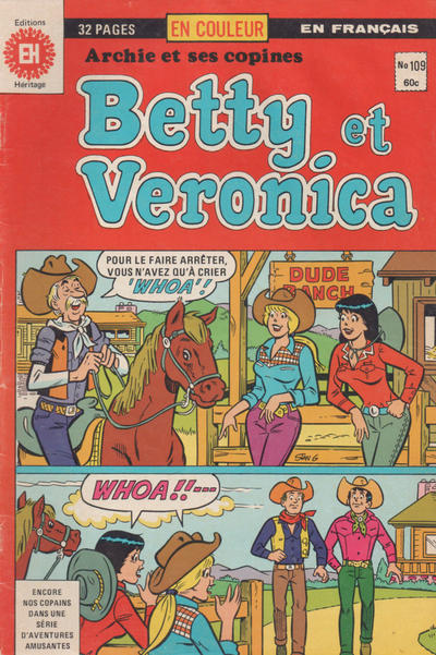 Cover for Betty et Véronica (Editions Héritage, 1971 series) #109