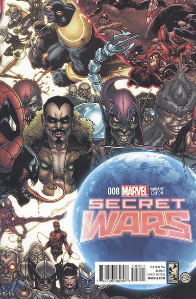 Cover for Secret Wars (Marvel, 2015 series) #8 [Incentive Simone Bianchi Connecting Variant]