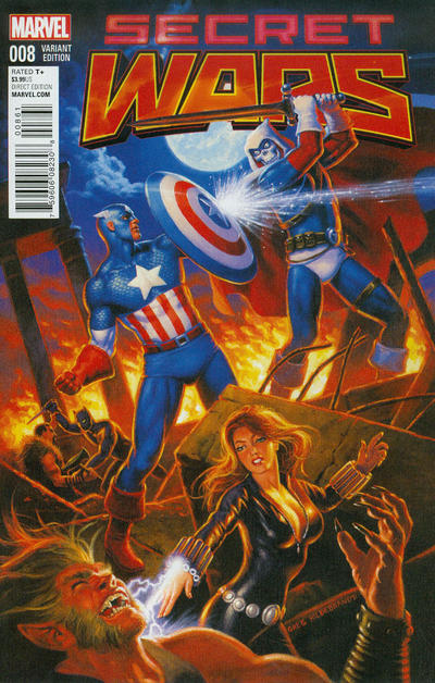 Cover for Secret Wars (Marvel, 2015 series) #8 [Incentive Greg Hildebrandt Classic Variant]