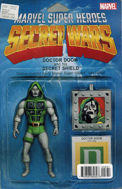 Cover for Secret Wars (Marvel, 2015 series) #8 [John Tyler Christopher Action Figure (Doctor Doom)]