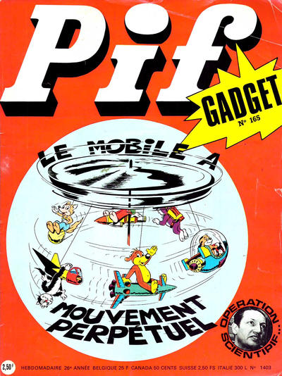 Cover for Pif Gadget (Éditions Vaillant, 1969 series) #165