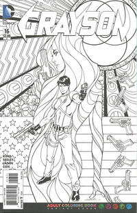 Cover Thumbnail for Grayson (DC, 2014 series) #16 [Adult Coloring Book Cover]