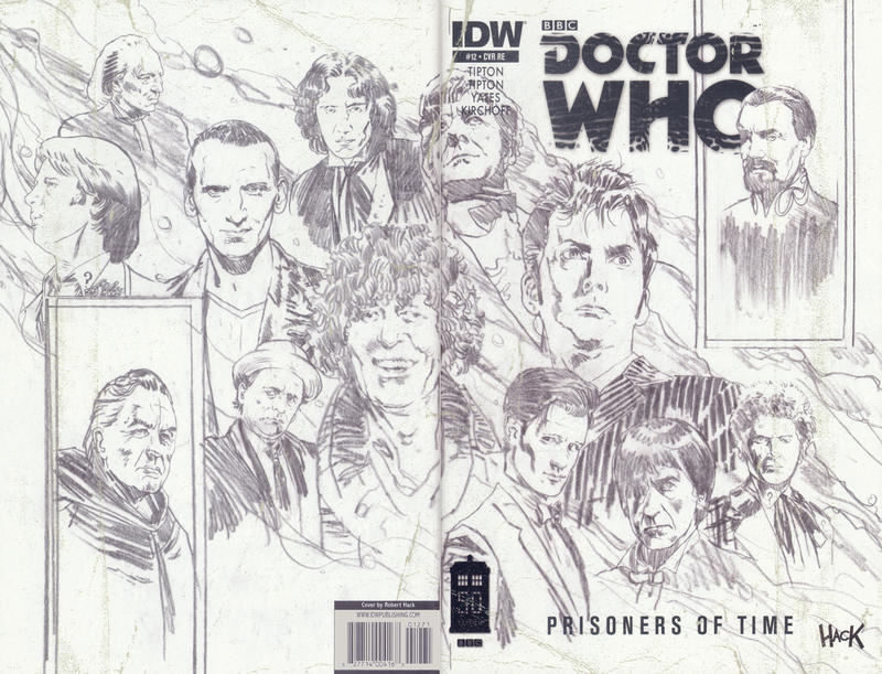 Cover for Doctor Who: Prisoners of Time (IDW, 2013 series) #12 [Retailer Exclusive Jetpack Comics Wraparound Sketch Cover - Robert Hack]