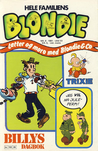 Cover for Blondie (Semic, 1980 series) #8/1981