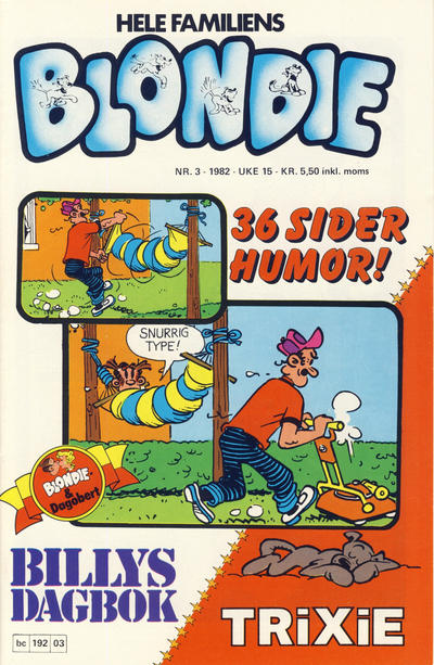 Cover for Blondie (Semic, 1980 series) #3/1982