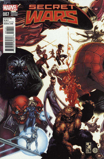 Cover for Secret Wars (Marvel, 2015 series) #7 [Incentive Simone Bianchi Connecting Variant]