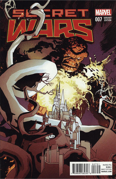Cover for Secret Wars (Marvel, 2015 series) #7 [Incentive Tomm Coker Variant]