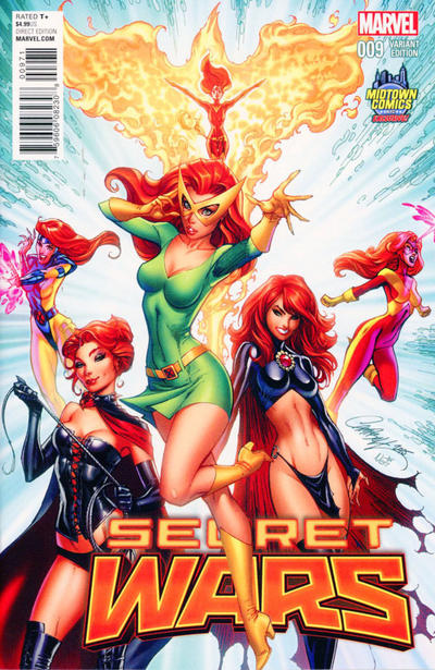 Cover for Secret Wars (Marvel, 2015 series) #9 [Midtown Exclusive J Scott Campbell Variant Cover]