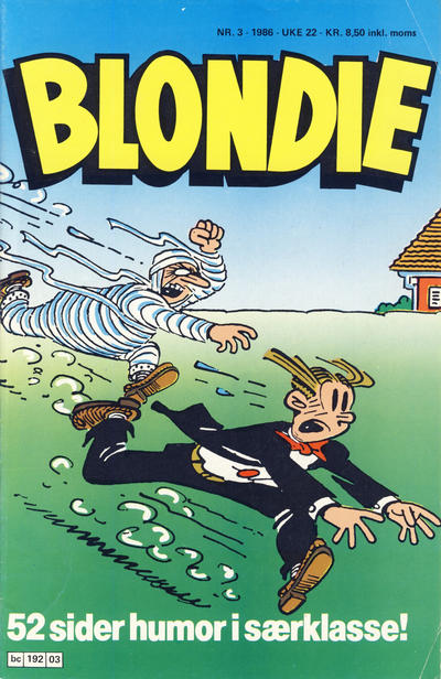 Cover for Blondie (Semic, 1980 series) #3/1986
