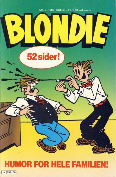 Cover for Blondie (Semic, 1980 series) #6/1986