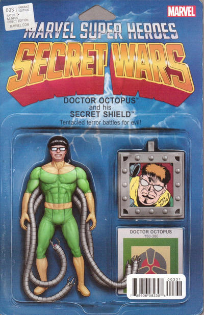 Cover for Secret Wars (Marvel, 2015 series) #3 [John Tyler Christopher Action Figure (Doctor Octopus)]
