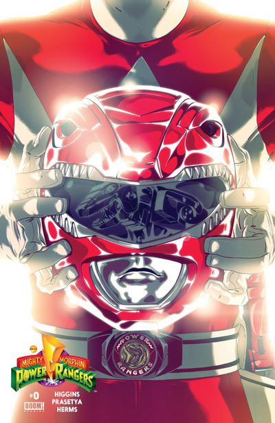 Cover for Mighty Morphin Power Rangers (Boom! Studios, 2016 series) #0 [Goñi Montes Red Ranger Cover]