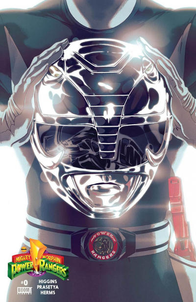 Cover for Mighty Morphin Power Rangers (Boom! Studios, 2016 series) #0 [Black Ranger Cover]