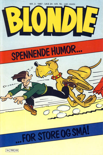Cover for Blondie (Semic, 1980 series) #3/1987