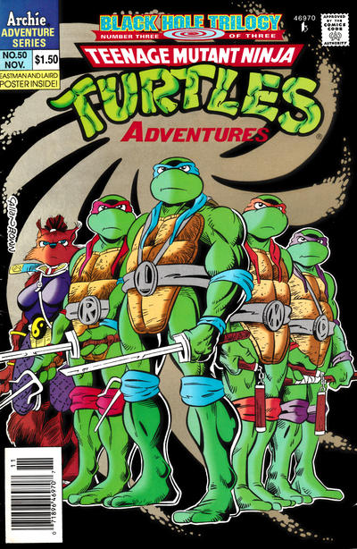 Cover for Teenage Mutant Ninja Turtles Adventures (Archie, 1989 series) #50 [Newsstand]