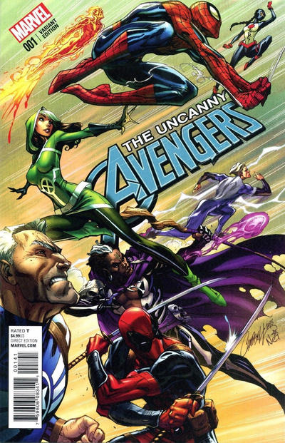 Cover for Uncanny Avengers (Marvel, 2015 series) #1 [Incentive J. Scott Campbell Variant]