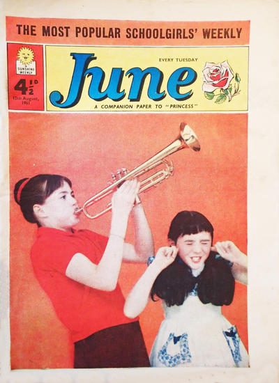 Cover for June (IPC, 1961 series) #12 August 1961
