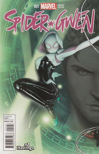 Cover for Spider-Gwen (Marvel, 2015 series) #1 [Variant Edition - Hastings Exclusive - John Tyler Christopher Connecting Cover]