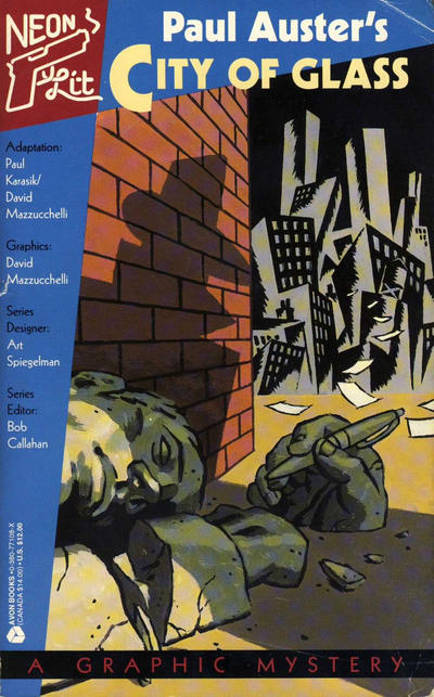 Cover for Paul Auster's City of Glass (Avon Books, 1994 series) 