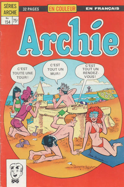 Cover for Archie (Editions Héritage, 1971 series) #154
