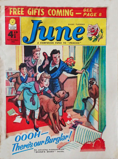 Cover for June (IPC, 1961 series) #7 October 1961