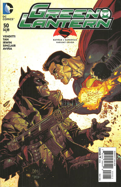 Cover for Green Lantern (DC, 2011 series) #50 [Batman v Superman Cover]