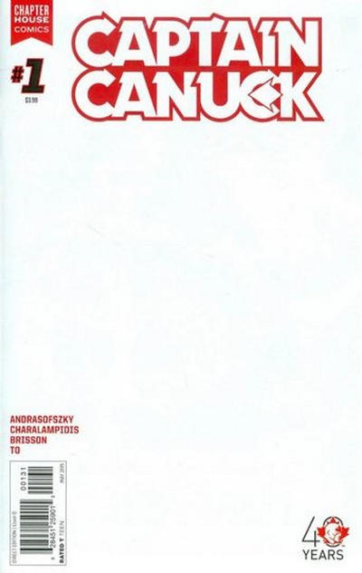 Cover for Captain Canuck (Chapterhouse Comics Group, 2015 series) #1 [Cover D Blank Sketch Cover]