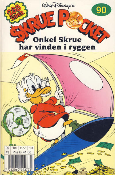 Cover for Skrue Pocket (Hjemmet / Egmont, 1984 series) #90 - Onkel Skrue har vinden i ryggen [Reutsendelse]