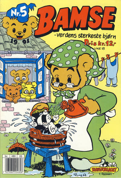 Cover for Bamse (Hjemmet / Egmont, 1991 series) #5/1991