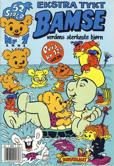 Cover for Bamse (Hjemmet / Egmont, 1991 series) #7/1991