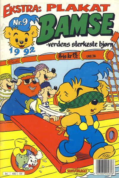 Cover for Bamse (Hjemmet / Egmont, 1991 series) #9/1992