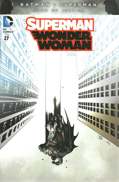 Cover for Superman / Wonder Woman (DC, 2013 series) #27 [Batman v Superman Fade Cover]