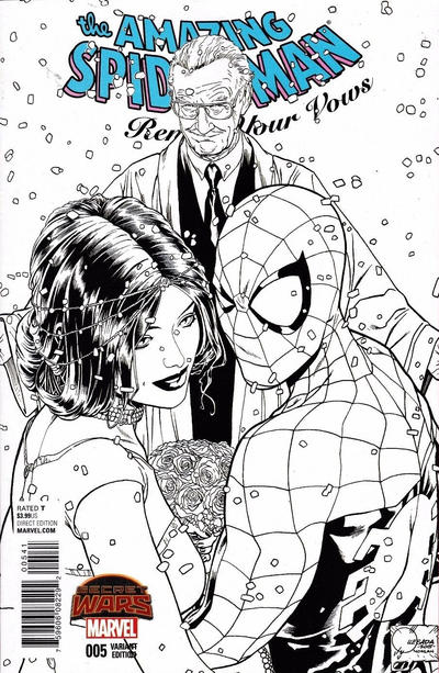 Cover for Amazing Spider-Man: Renew Your Vows (Marvel, 2015 series) #5 [Variant Edition - Joe Quesada B&W Cover A]