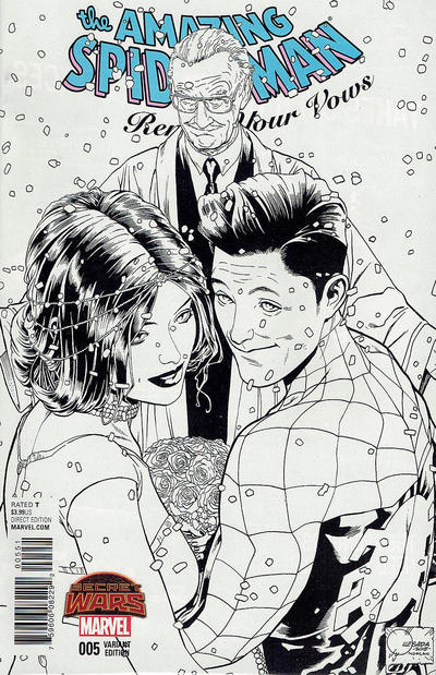Cover for Amazing Spider-Man: Renew Your Vows (Marvel, 2015 series) #5 [Variant Edition - Joe Quesada B&W Cover B]